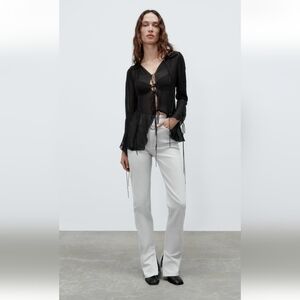 Zara High Rise Flare Jeans